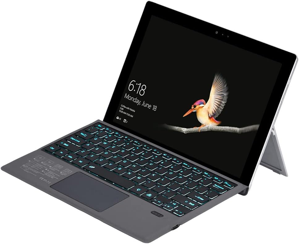 Draadloos Bluetooth-toetsenbord met achtergrondverlichting en touchpad voor Surface Pro – Nexora