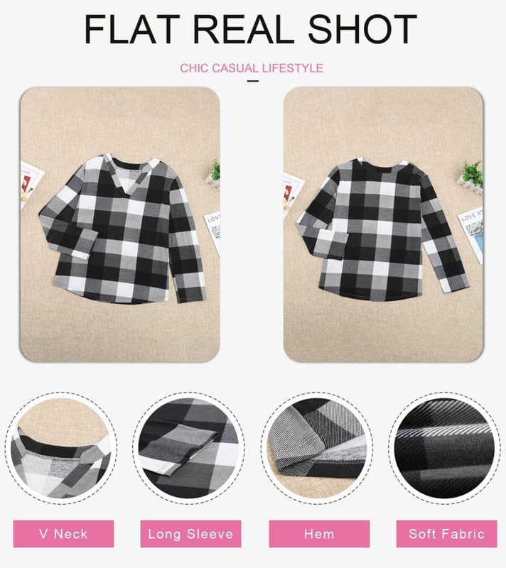 Stylish Casual Checked Women's Blouse - Lara