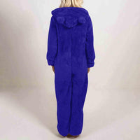 Sherpa Fuzzy Onesie with Hood - CozyCat