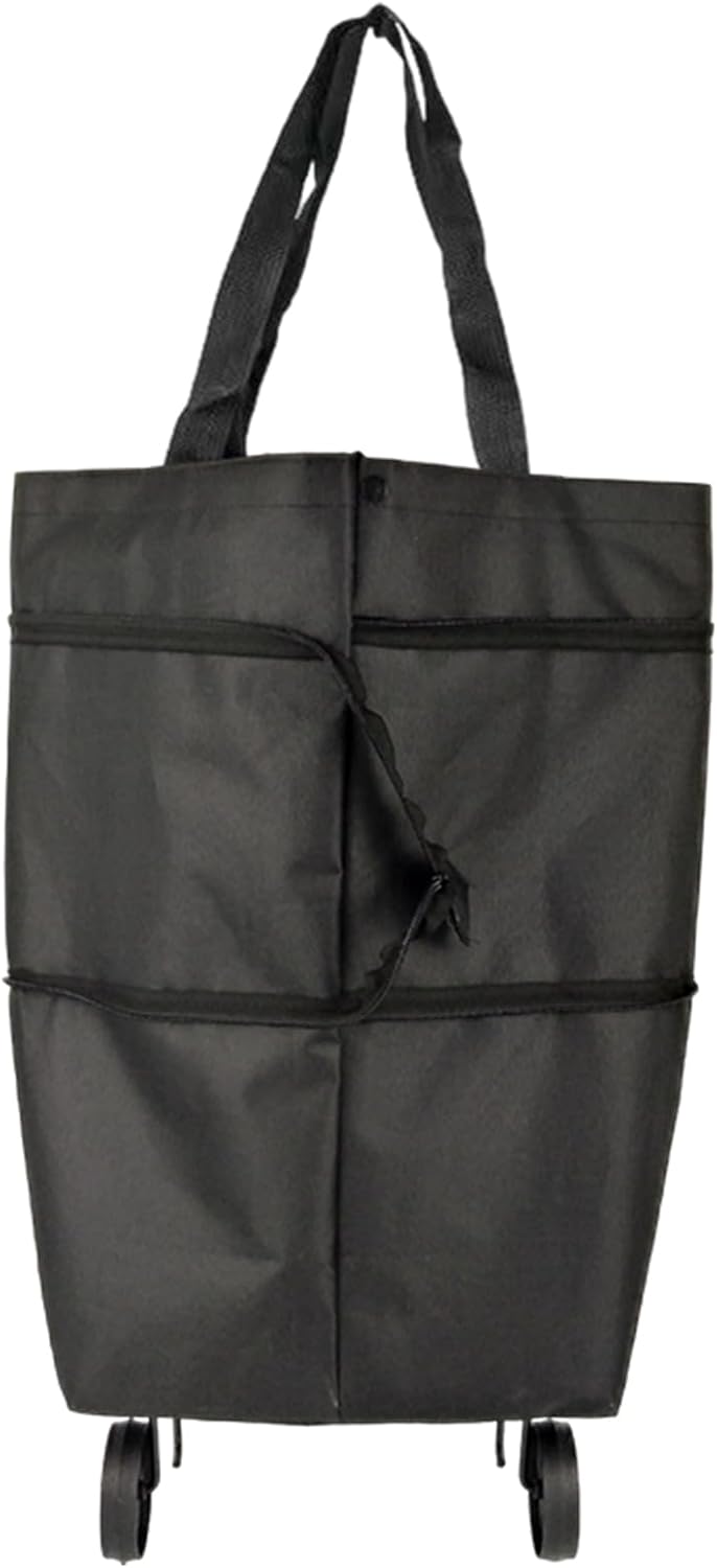 Large-Capacity Foldable Shopping Bag with Wheels – Reusable Cart Tote – Veytra