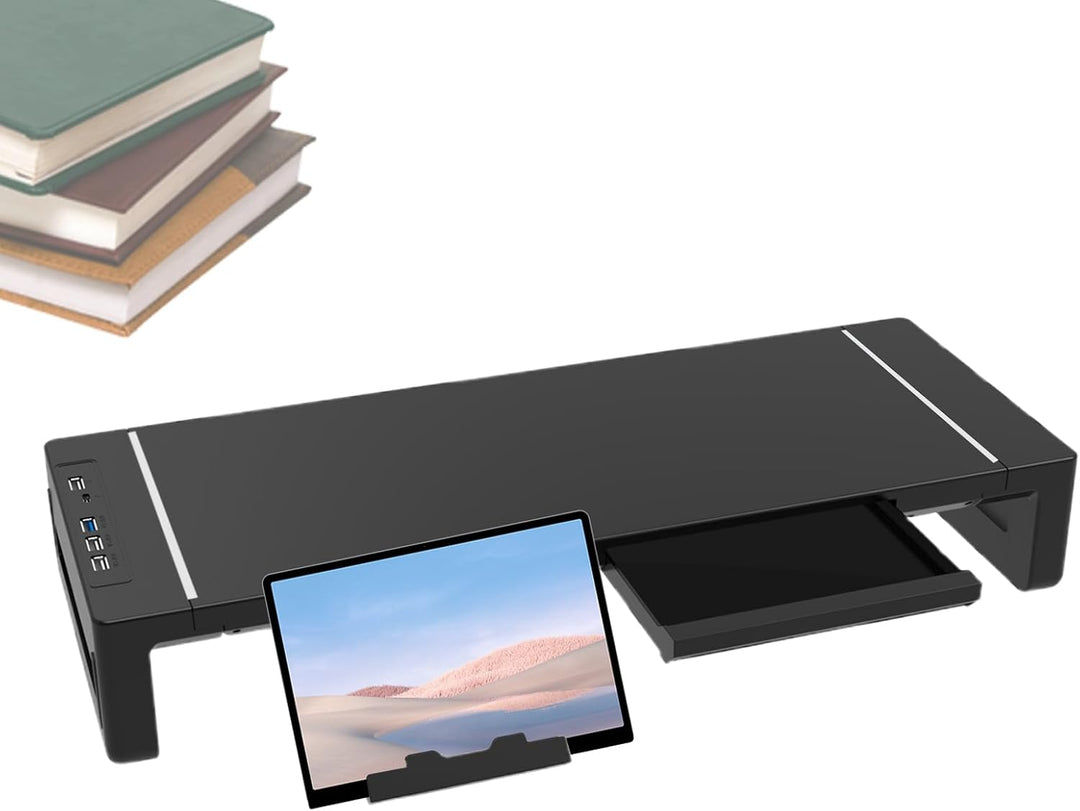 Soporte de monitor ajustable Elevation con cajón – Stravon