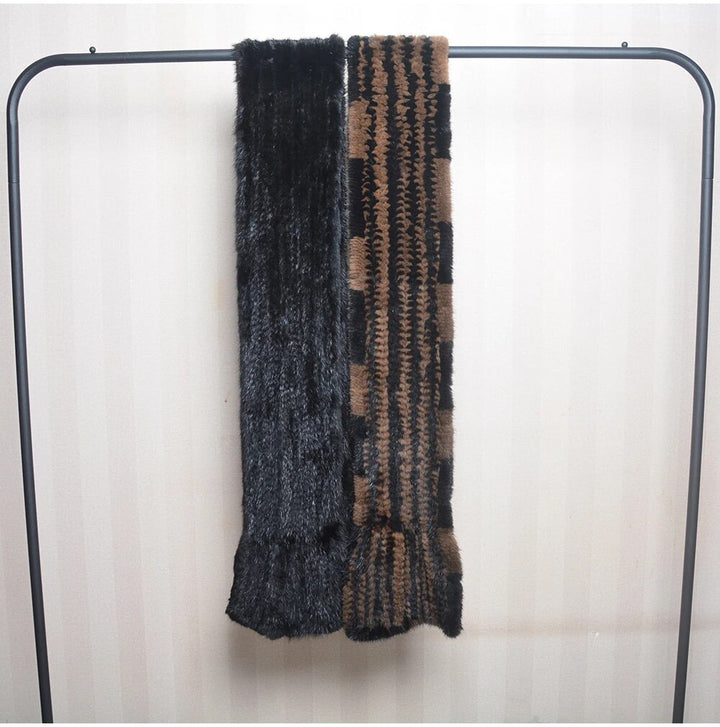 Sammy Jackson™ Knitted Scarf | Warm and stylish mink fur scarf