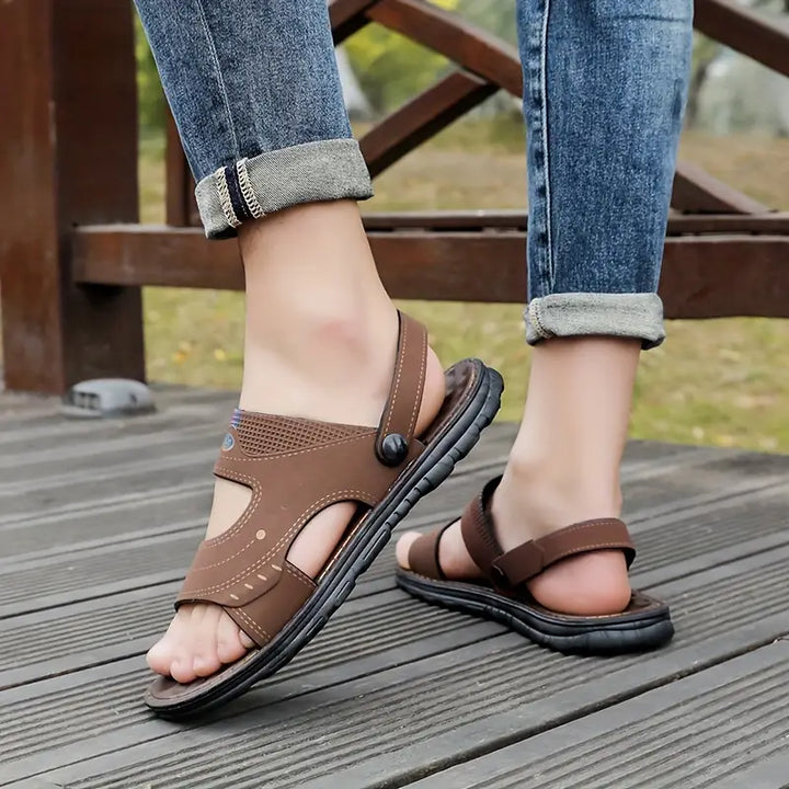 Stylish Men's Sandals with Ankle Strap – Strider
