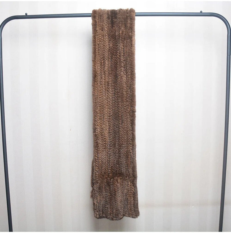 Sammy Jackson™ Knitted Scarf | Warm and stylish mink fur scarf