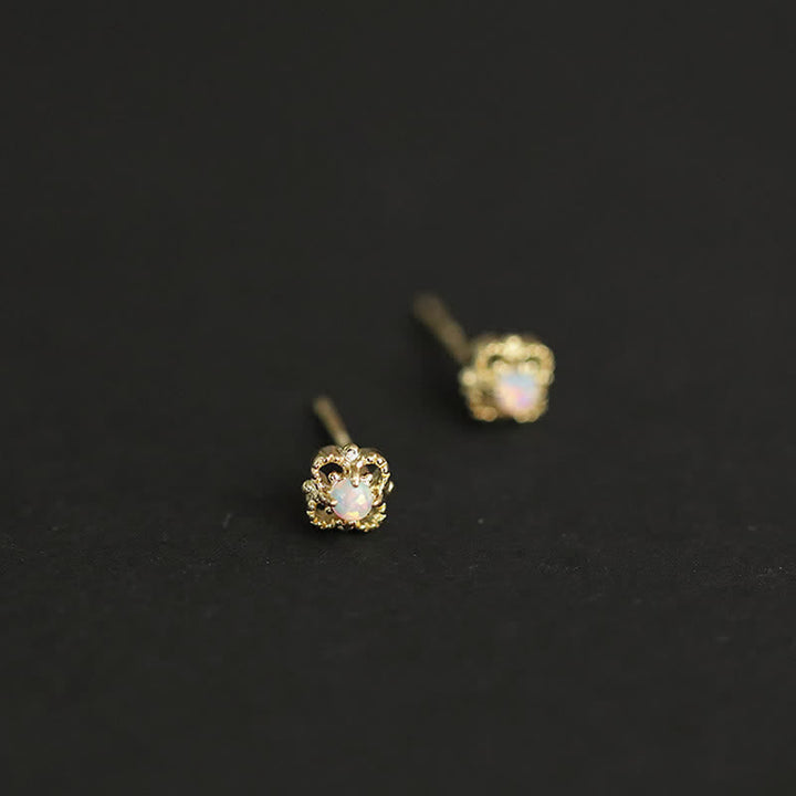 Delicate Vintage Earrings with Opal - Seraphina
