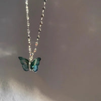 Blue Butterfly Necklace - Elina