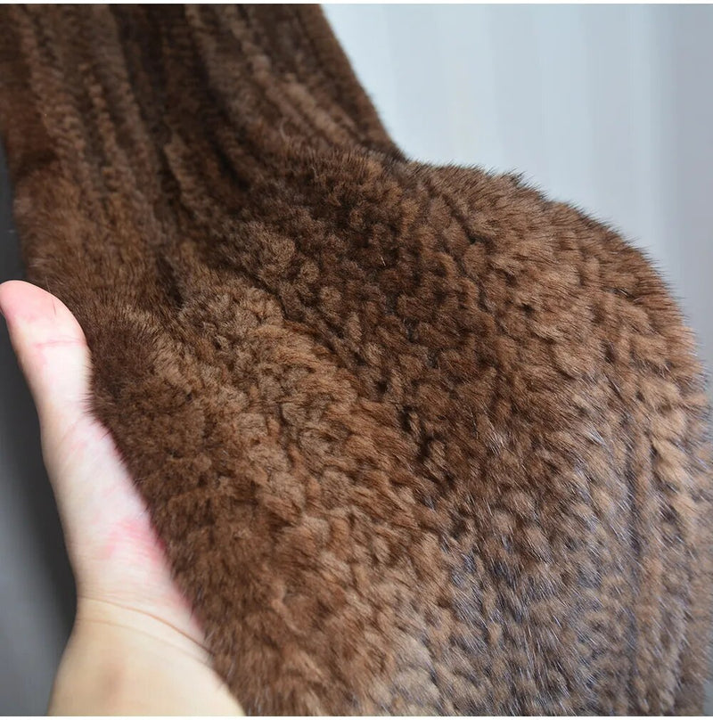 Sammy Jackson™ Knitted Scarf | Warm and stylish mink fur scarf