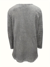 Comfortable Fleece Sweatshirt with Print - Luna