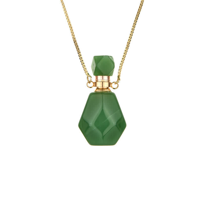 Crystal Perfume Bottle Necklace - Iris