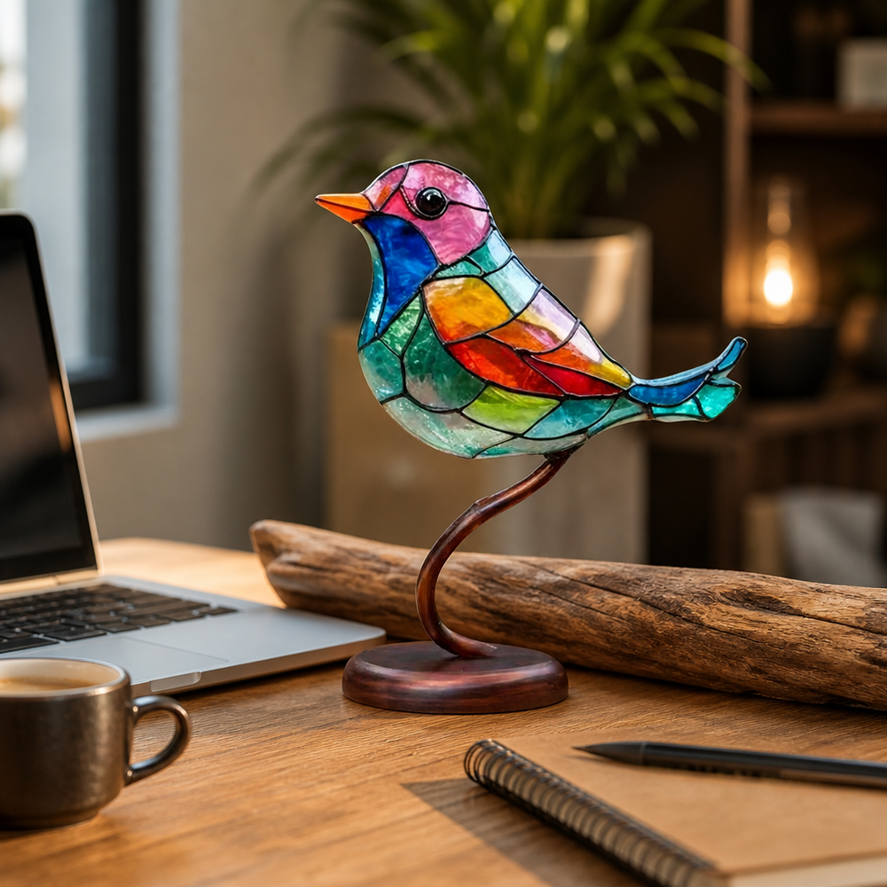 Vogel Decoratiebeeld met Kleuraccenten – Colorino