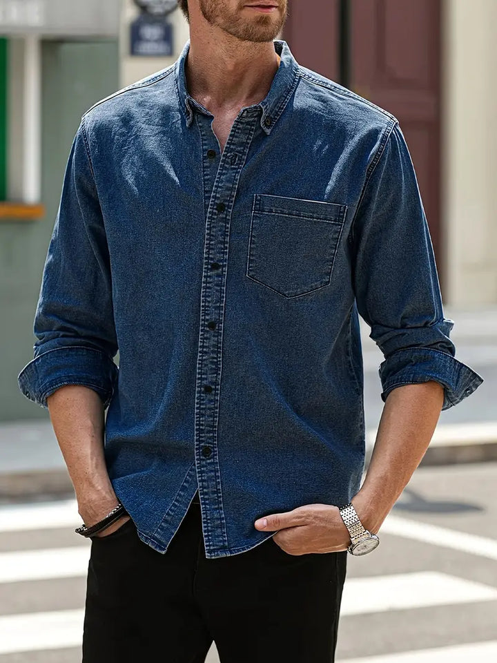 Herfst Denim Herenoverhemd – Milan