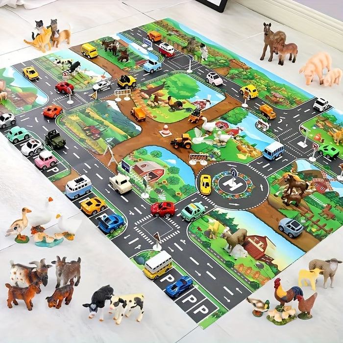 Kinder Speelkleed met Boerderij- en Verkeersthema - DuoPlay