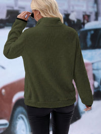 Colorful Sweatshirt with Half Zipper - Vera