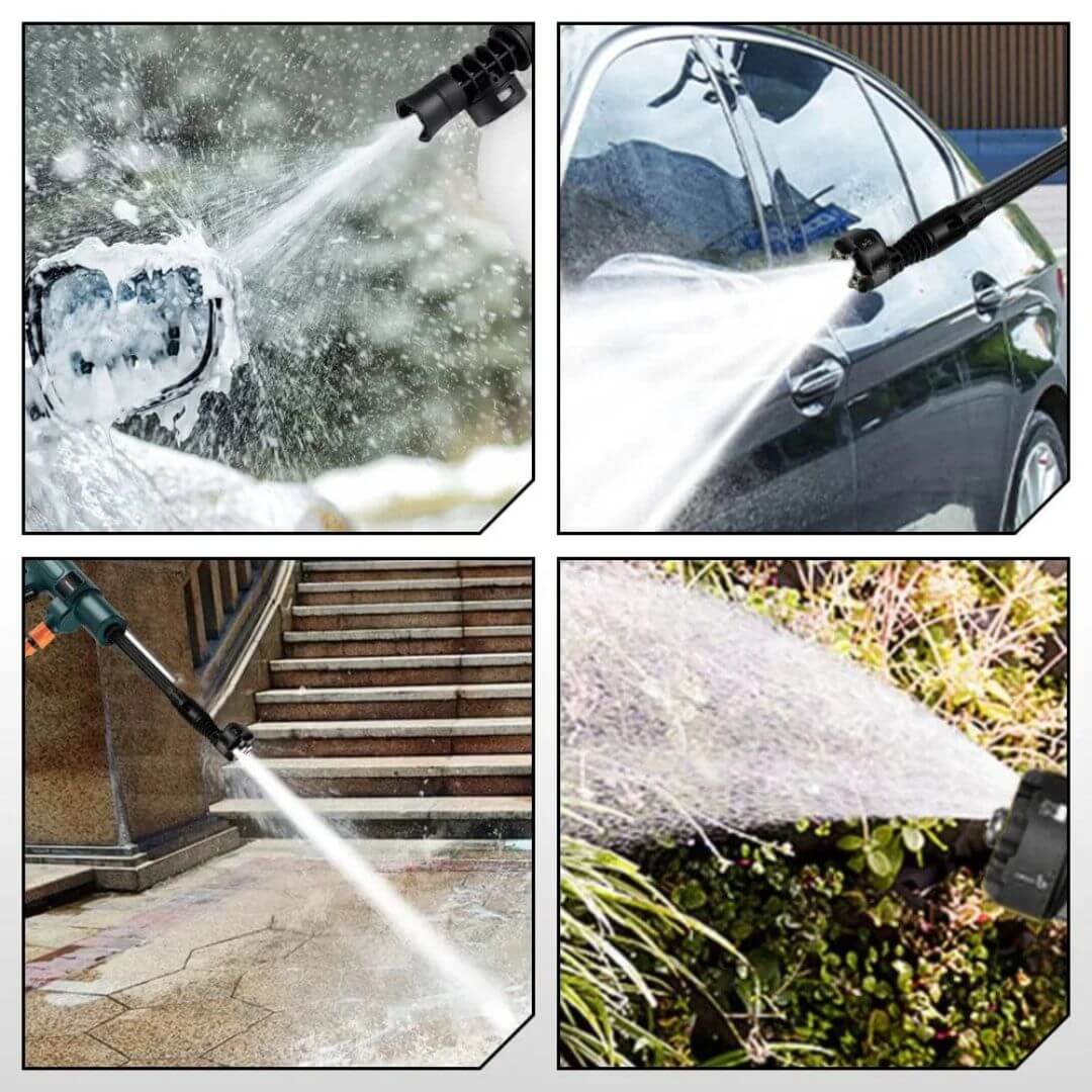 Hidrolimpiadora inalámbrica para coche y jardín – HydroSwift