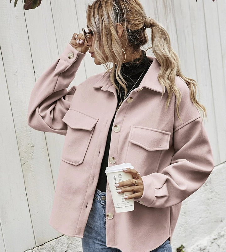 Short Jacket with Button Closure – Elodie