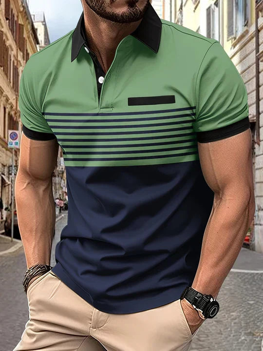 Striped Men's Summer Polo – Damian