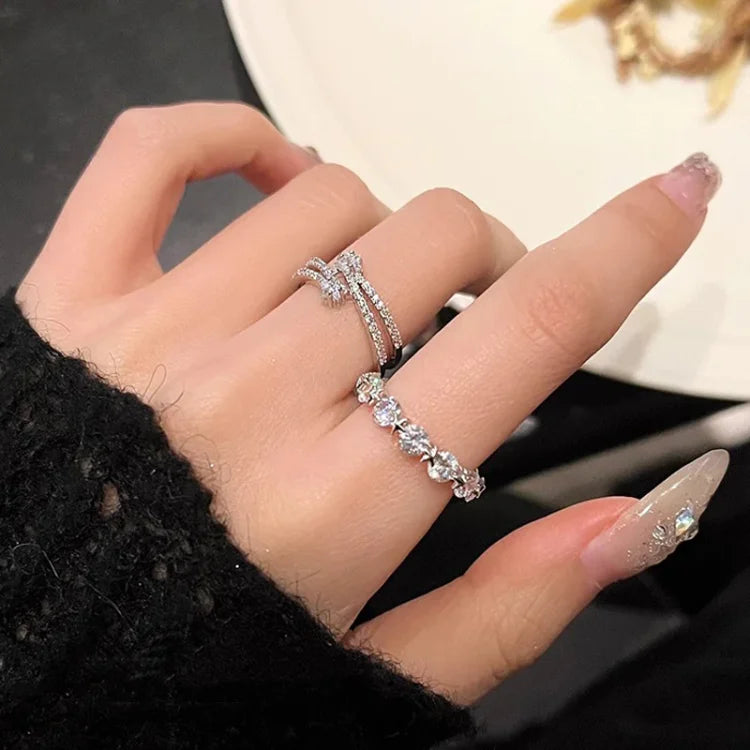 Double-Layered Star Ring Set - Astrid