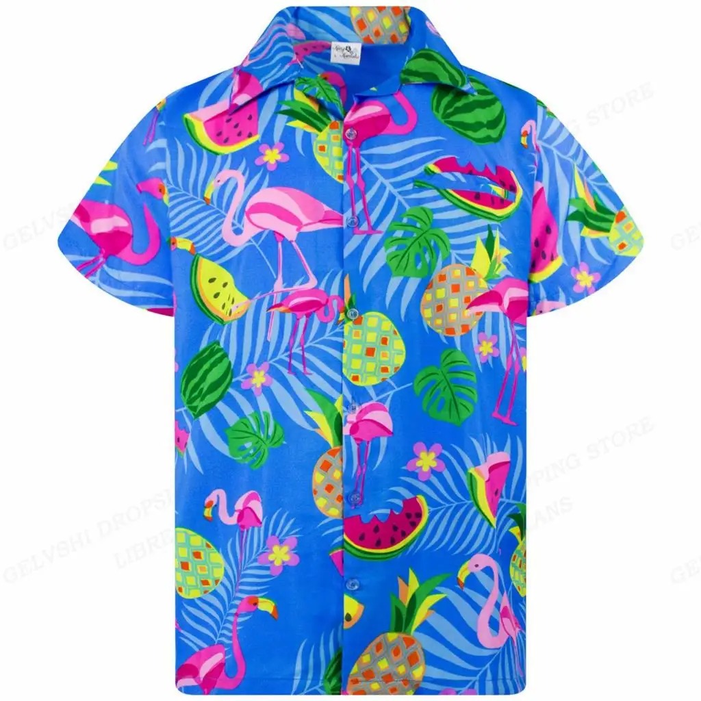 Tropical 3D Flamingo Shirt – Kai