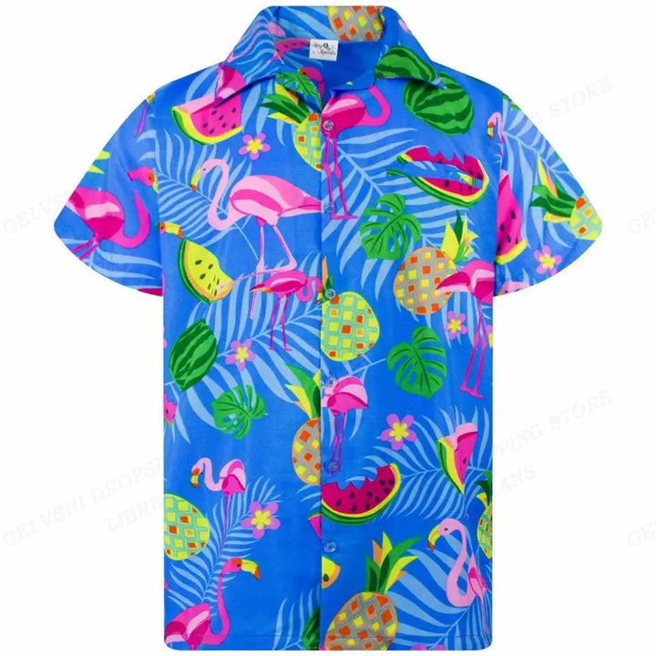 Tropical 3D Flamingo Shirt – Kai