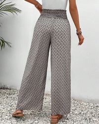Damesbroek met hoge taille & geometrisch patroon – Sapphira
