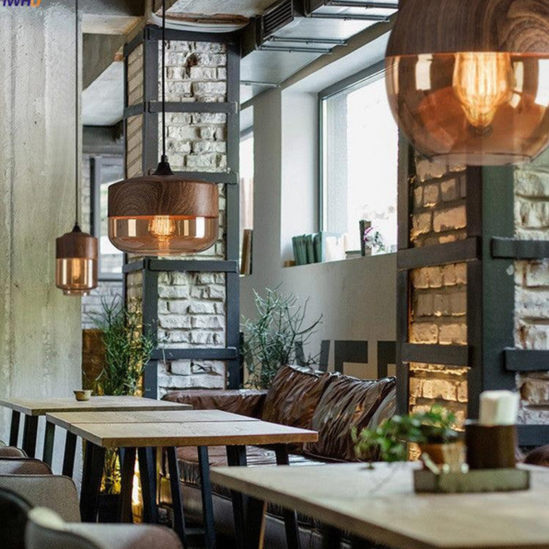 Stylish Scandinavian Wooden Ceiling Lamp - NordLuna