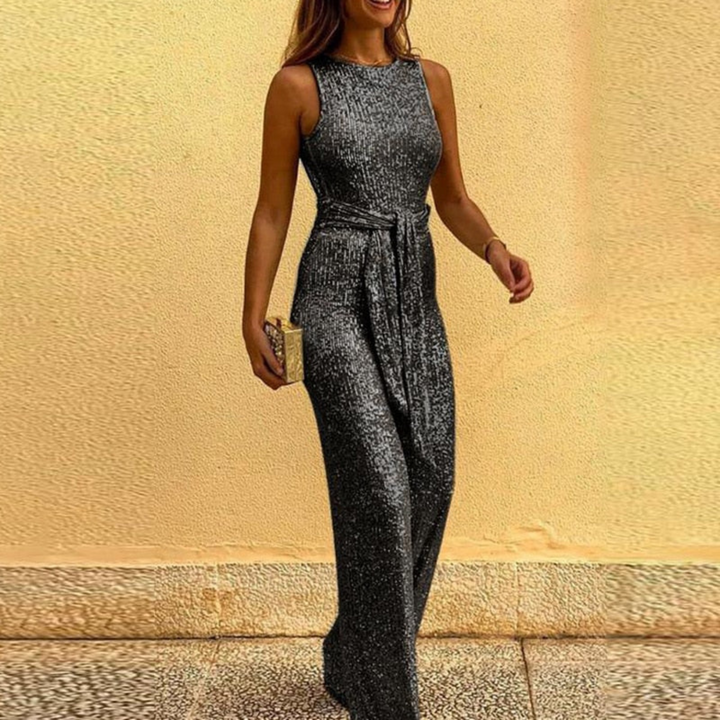 Sleeveless party jumpsuit for women – Figure-flattering & festive – Amira