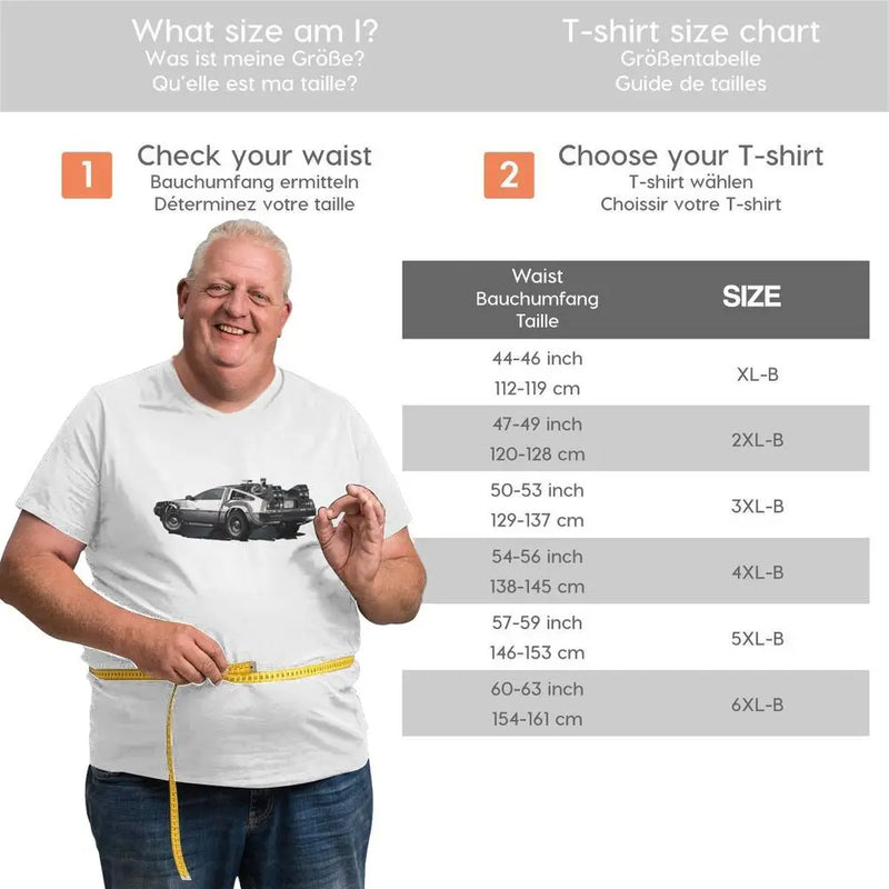 Sammy Jackson™ Back To The Future Delorean T-Shirt | Plus size T-shirt