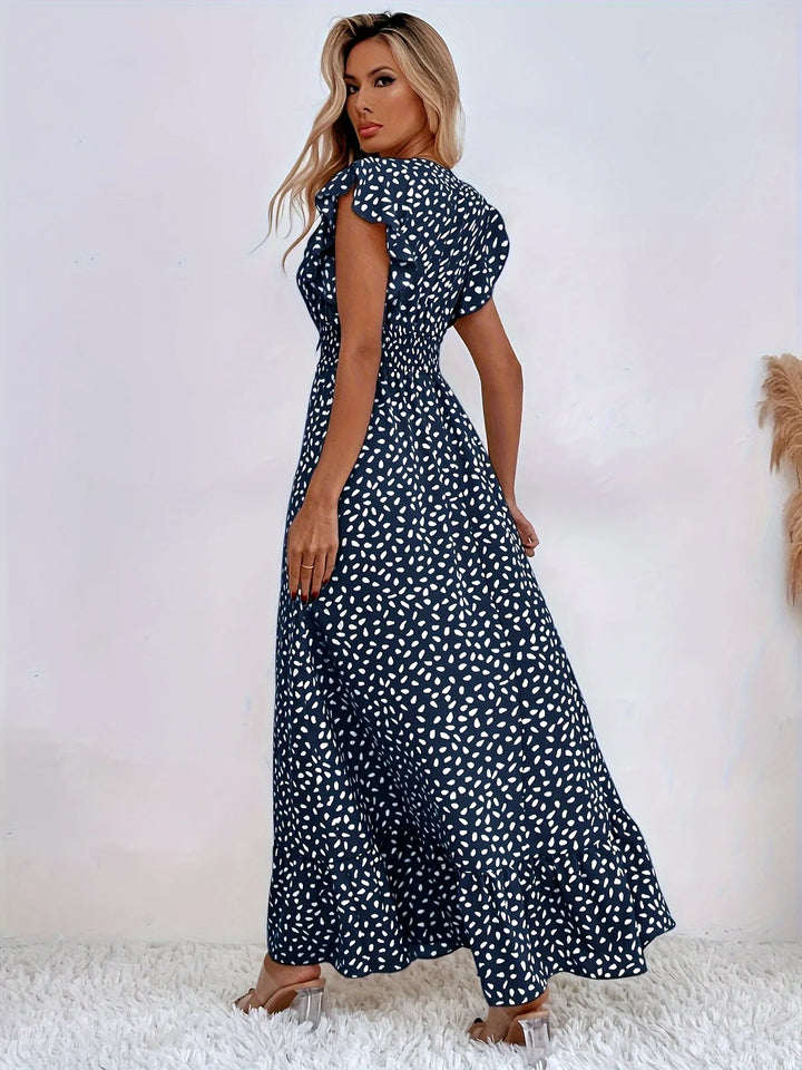 Sukienka Flora Print Ruches | Stylowa i Modna