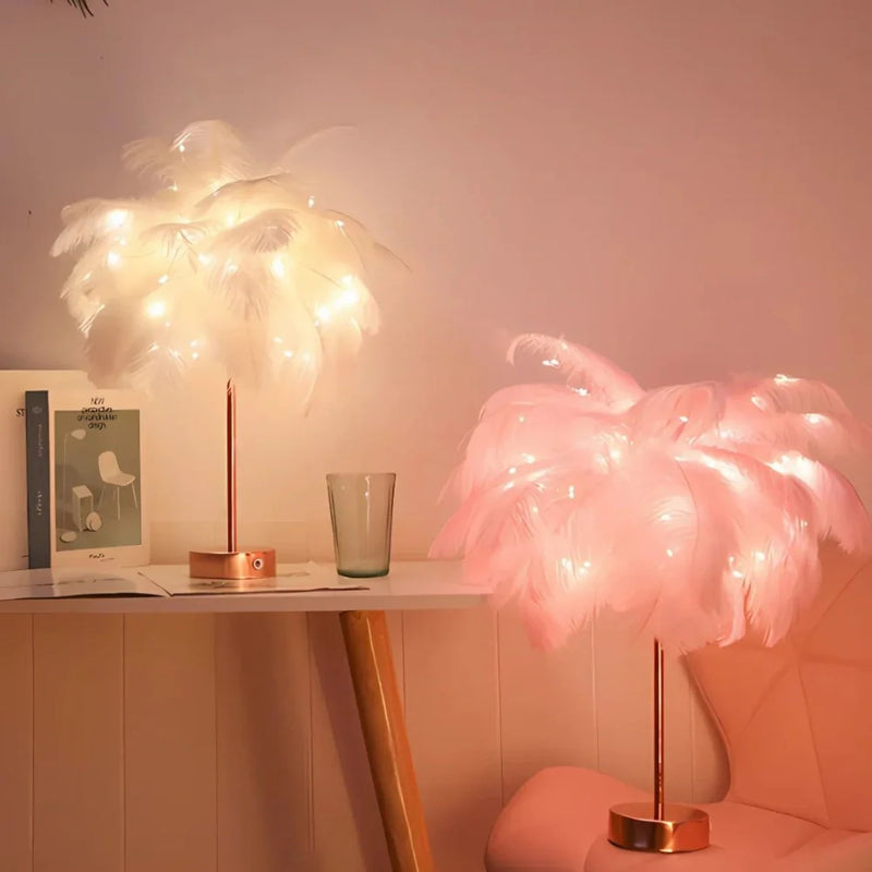 Atmospheric Feather Palm Tree Lamp - LumaPalm
