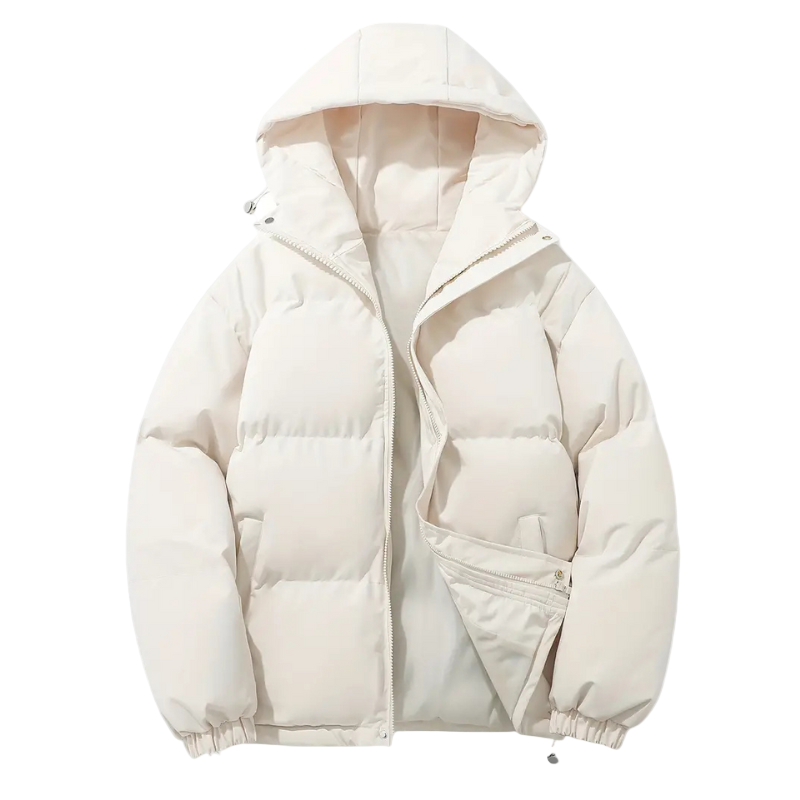 Padded men's puffer jacket with hood – Elias