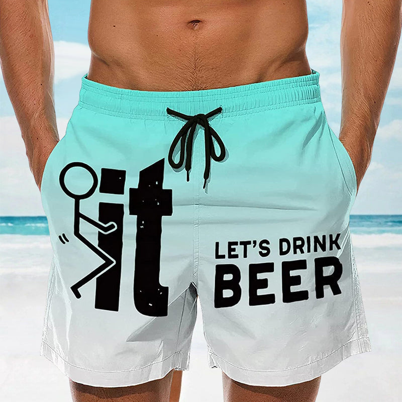 Hawaii Men's Swim Shorts with Elastic Waist – Fabio