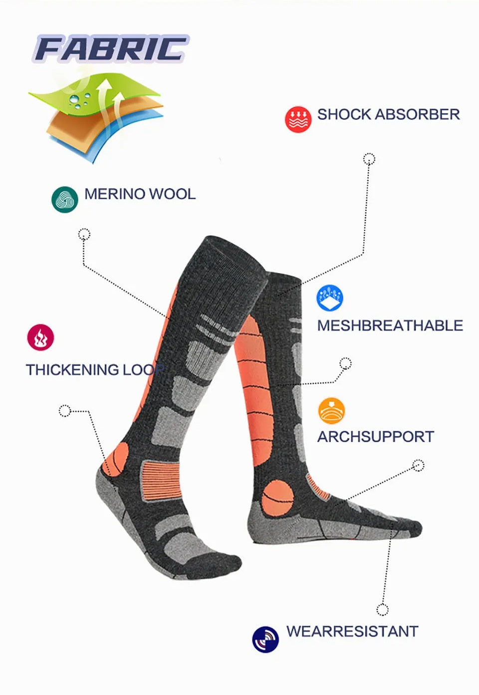Sammy Jackson™ AlpineWarmth Skarpety | Przyjemnie ciepłe skarpety zimowe