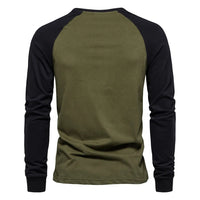 Sammy Jackson™ Patchwork Shirt | With round neck and long sleeves