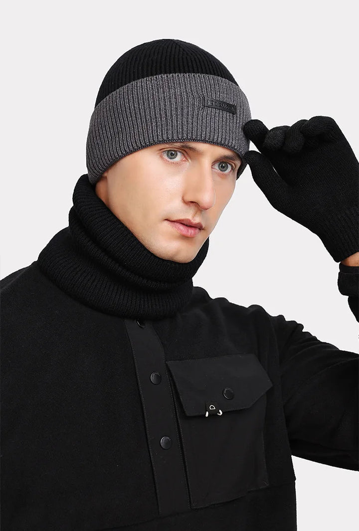 Sammy Jackson™ Wool Beanie Set | Chill knitted men's hat and scarf