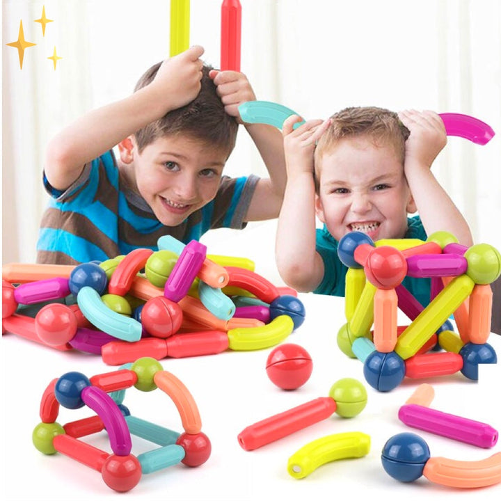 64-Piece Magnetic Building Blocks - Creatix