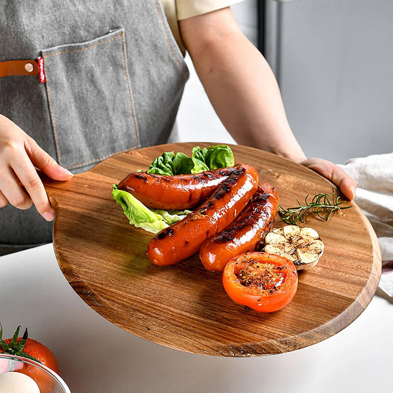 Round Acacia Wood Cutting and Serving Board - Sienna