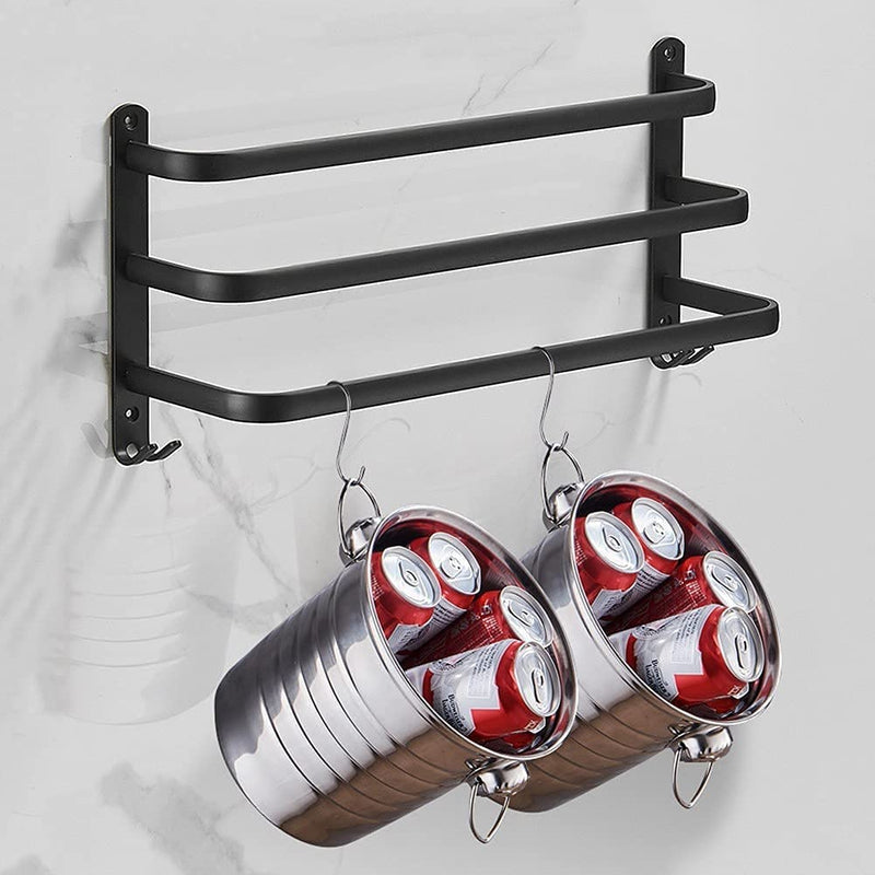 Towel Holder with Hooks - DrySpace