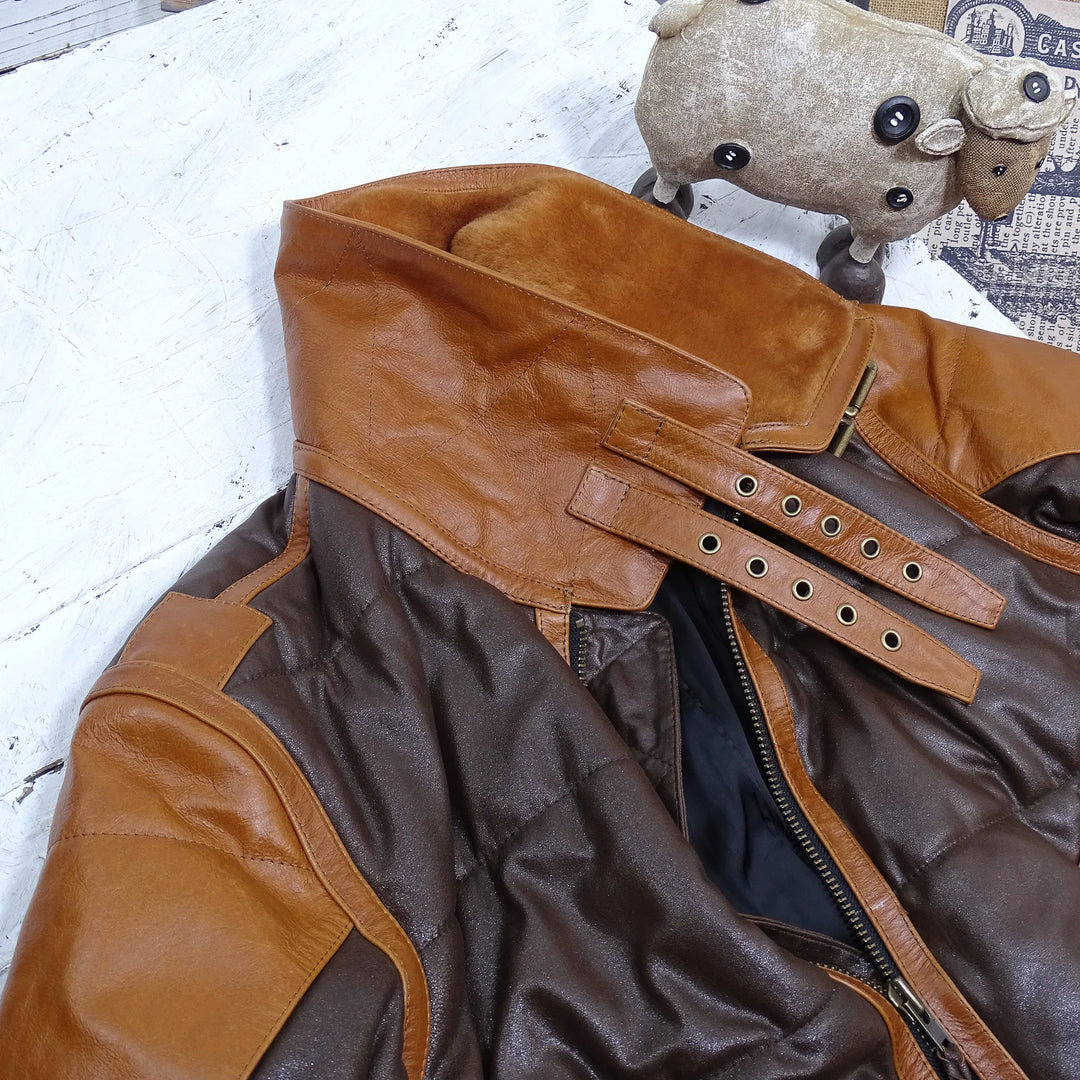 Sammy Jackson™ Milan Leather Aviator Jacket | Tough and warm leather jacket