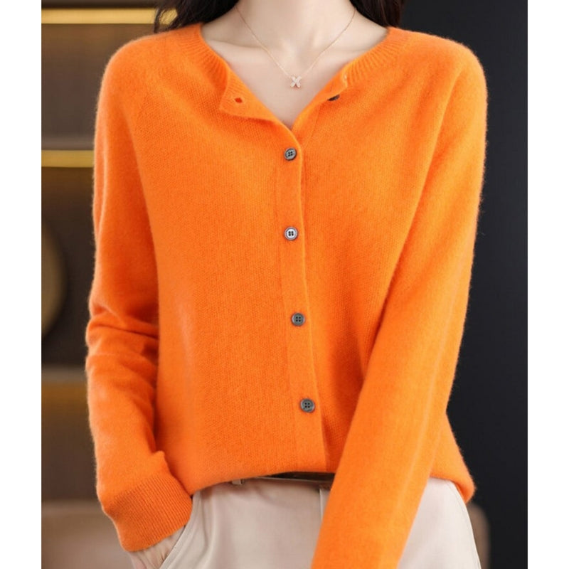 Women's Crew Neck Cardigan – Amalia