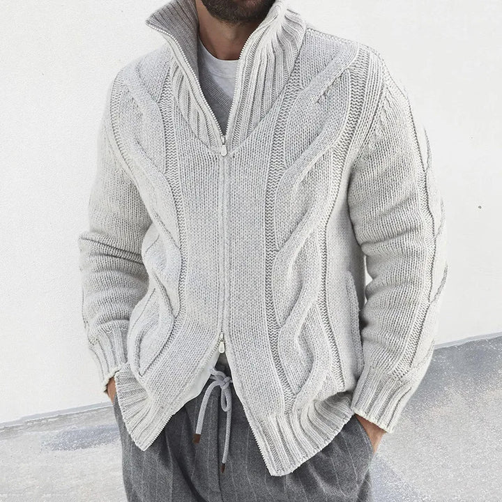 Sammy Jackson™ Sven Vest | Knitted vest with high collar and zipper