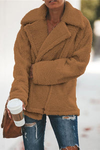 Trendy Jacket with Stand-up Collar and Zipper - Amara