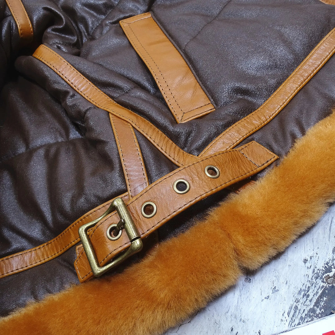Sammy Jackson™ Milan Leather Aviator Jacket | Tough and warm leather jacket