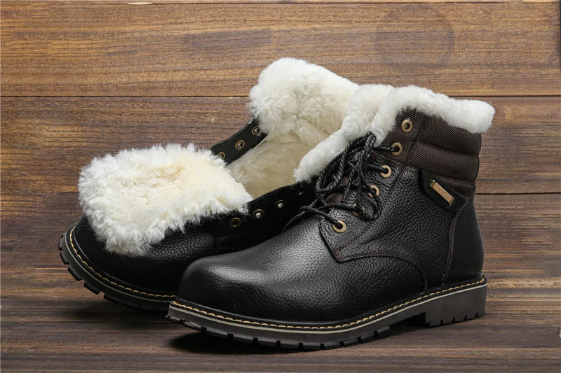 Sammy Jackson™ Leren Winterlaarzen | Met heerlijk warme wollen voering