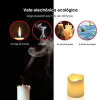 Zestaw 24 LED Bezpłomieniowych Świeczek - GlowFlicker