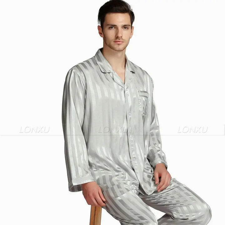 Sammy Jackson™ Luxury Pajamas | Sleek silk pajamas for men