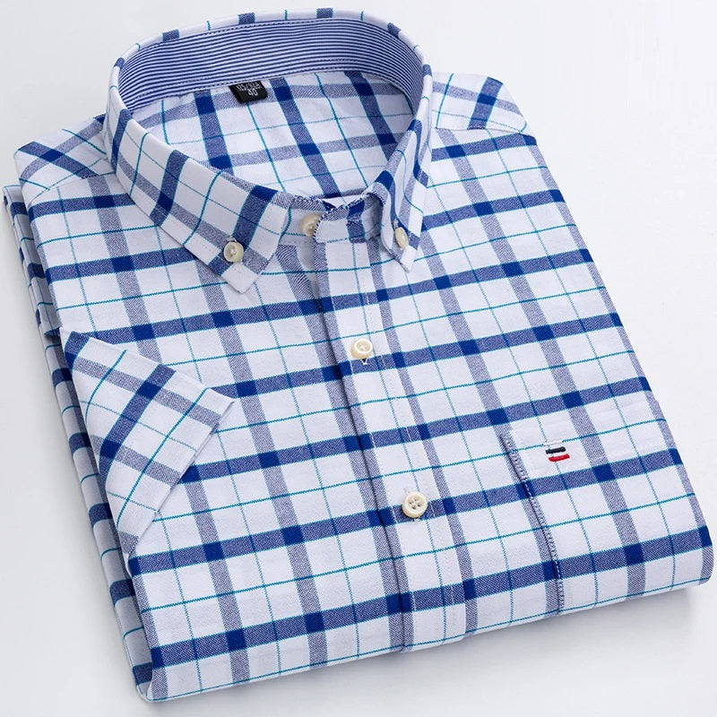 Sammy Jackson™ Stan Plus Size Overhemd | Geruit & Trendy