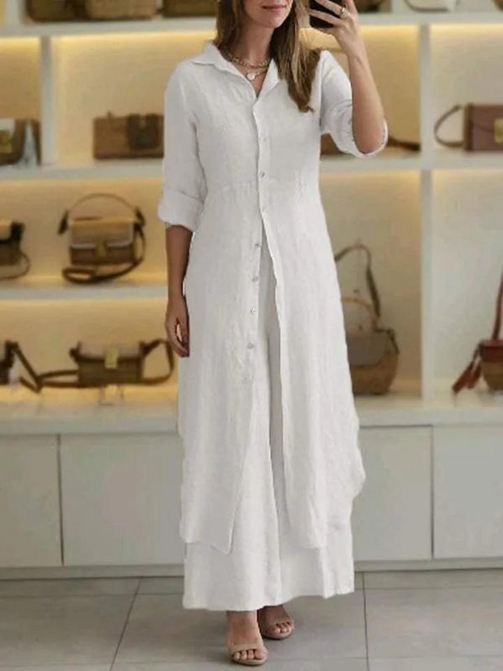 Two-piece women's summer set made of linen – Amaya