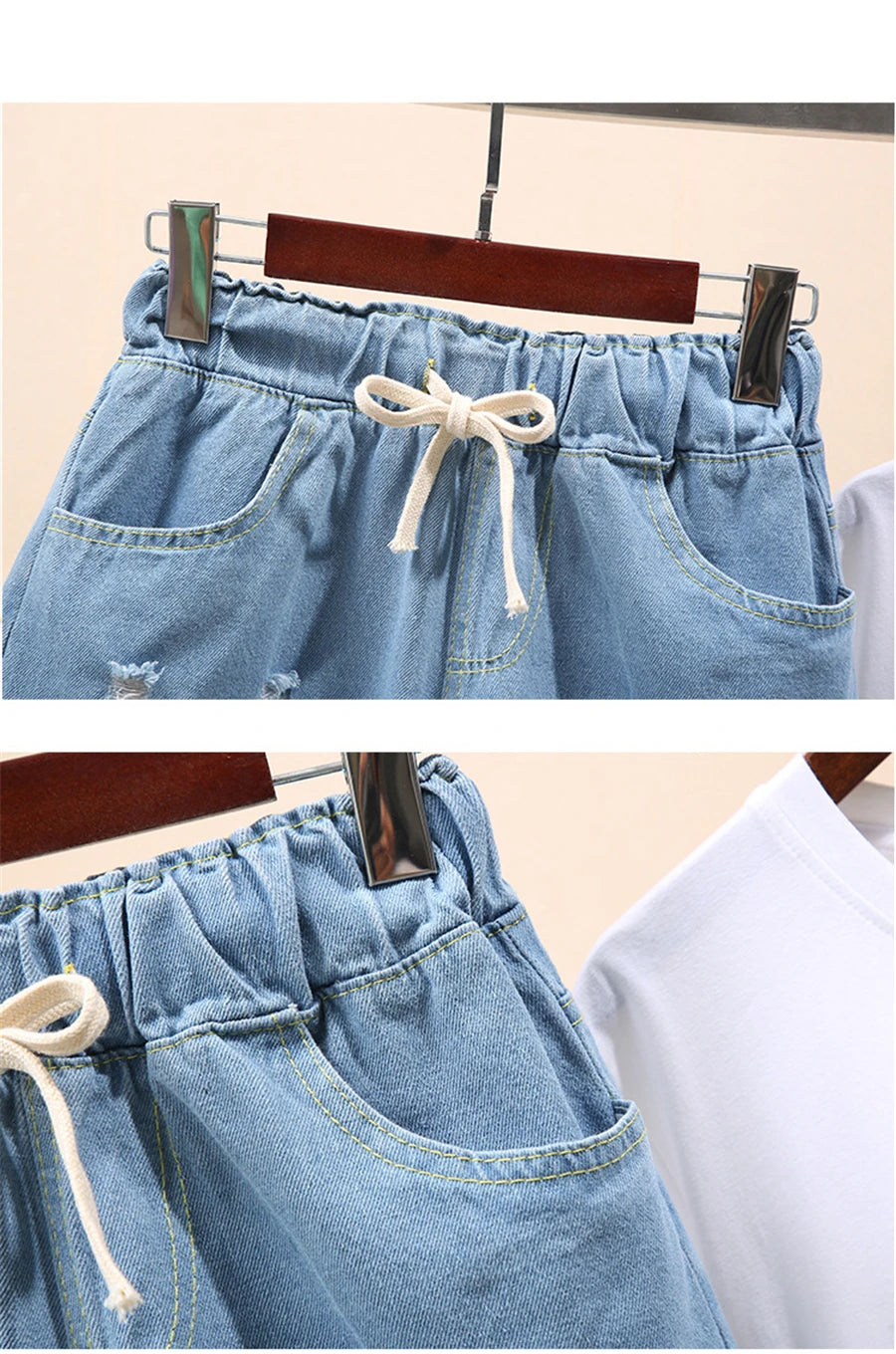 Sammy Jackson™ Nienke Jeansy Plus Size Krótkie | Codzienne i Stylowe