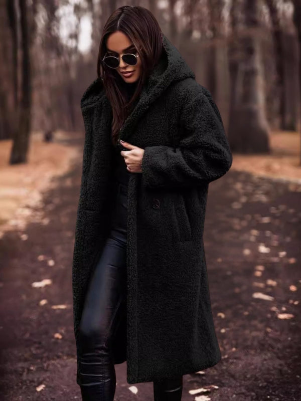 Women's trench coat with belt & double button closure – Clara