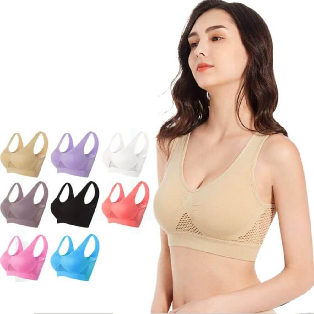 Breathable Mesh Sports Bra - Sofia